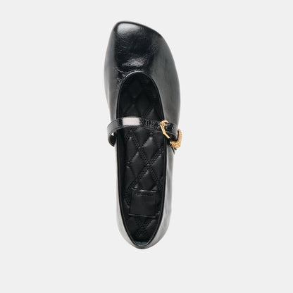 Dolce Vita Alizza Midnight Crinkle Patent Ballet Flats