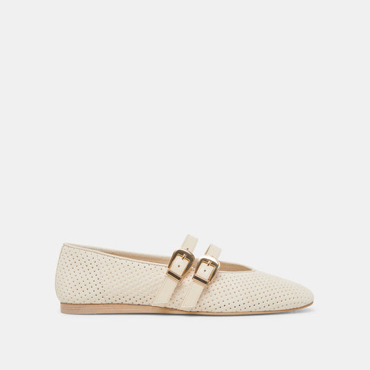 Dolce Vita BAYLEE BALLET FLATS BONE PERFORATED SUEDE