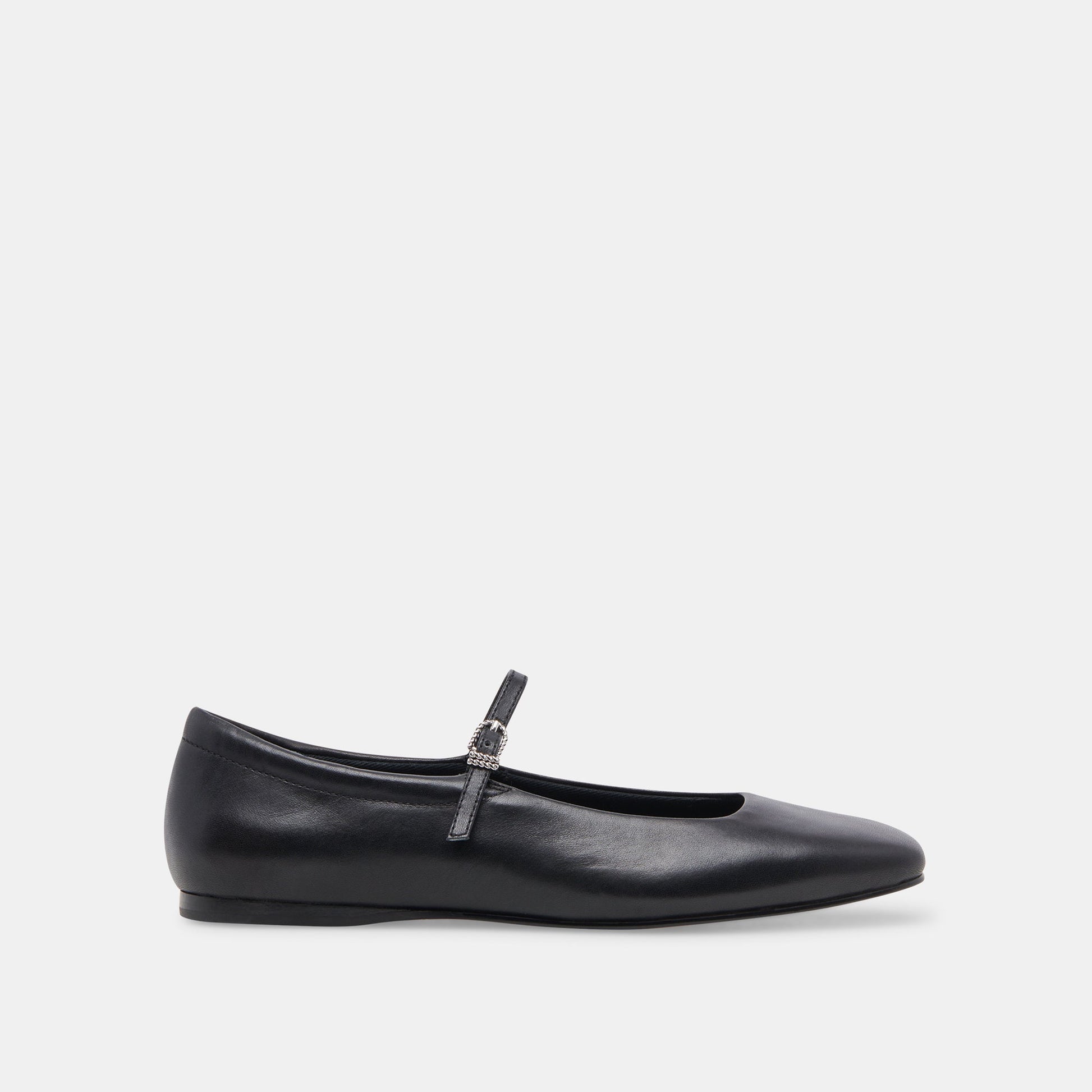 Dolce Vita Reyes Wide Ballet Flats Black Leather