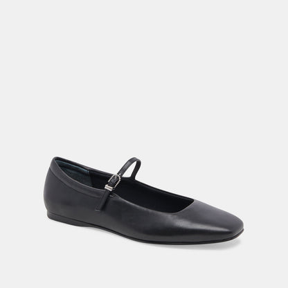 Dolce Vita Reyes Wide Ballet Flats Black Leather