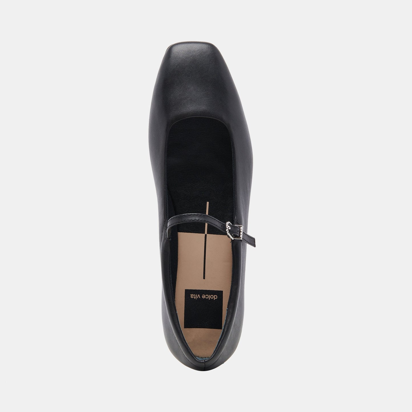 Dolce Vita Reyes Wide Ballet Flats Black Leather