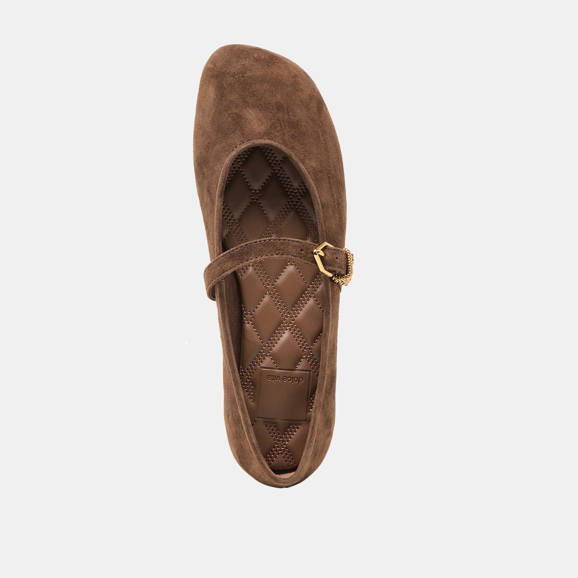 Dolce Vita Alizza Dk Brown Suede Ballet Flats
