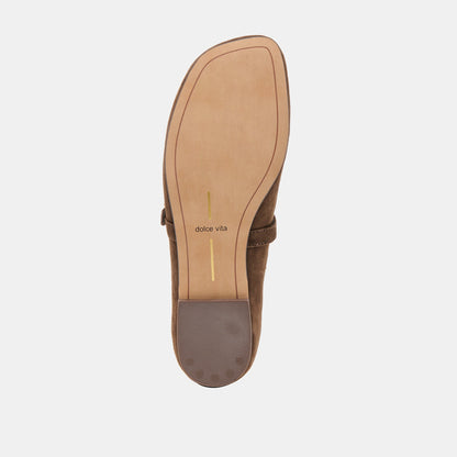 Dolce Vita Alizza Dk Brown Suede Ballet Flats
