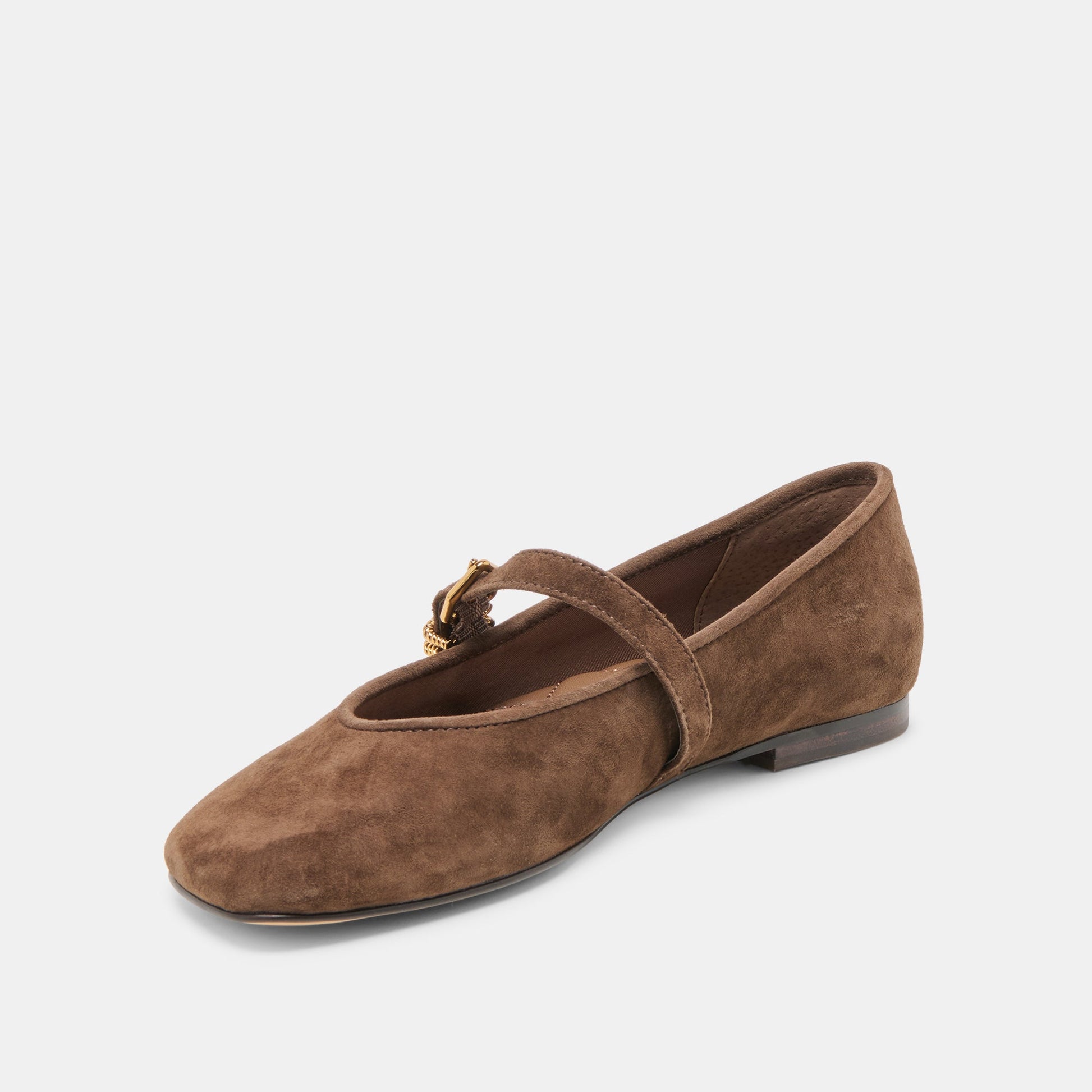 Dolce Vita Alizza Dk Brown Suede Ballet Flats