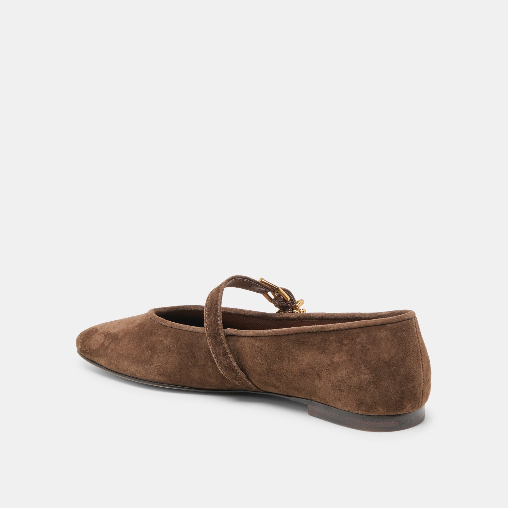 Dolce Vita Alizza Dk Brown Suede Ballet Flats
