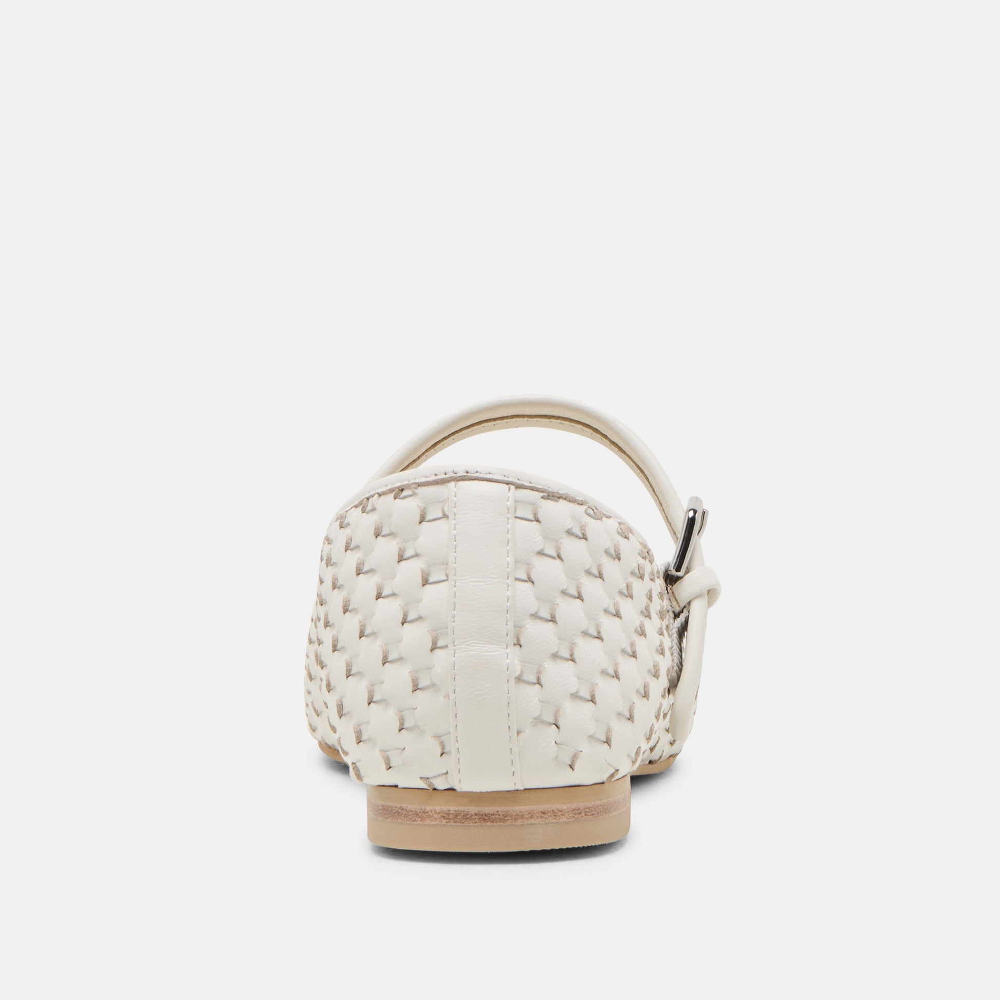 Dolce Vita Roslyn True White Woven Leather Ballet Flats