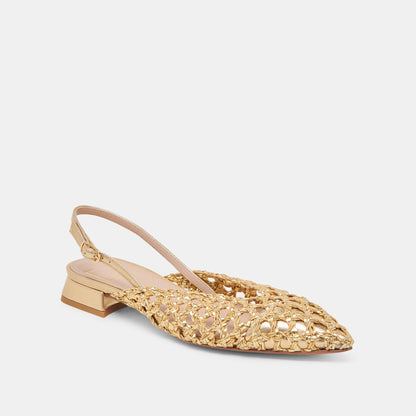 Dolce Vita CYNDI FLATS GOLD WOVEN