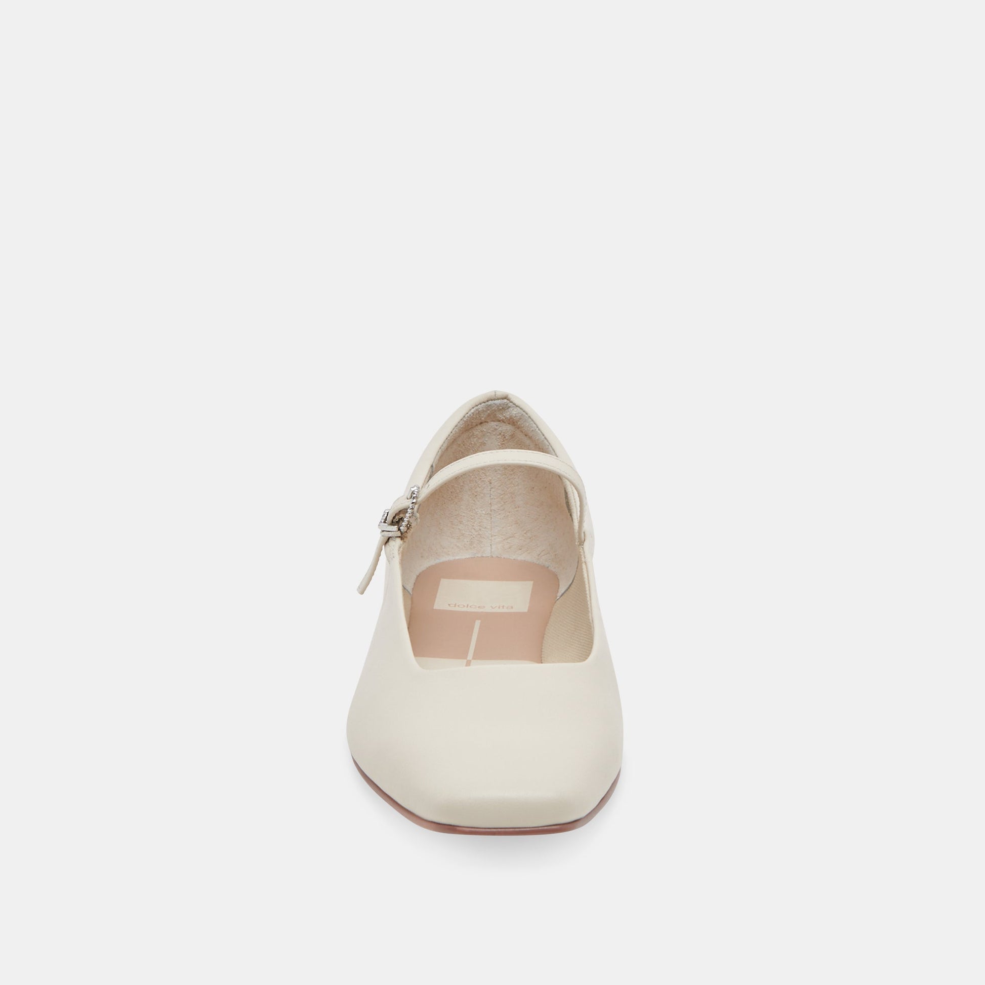 Dolce Vita Reyes Wide Ballet Flats Ivory Leather