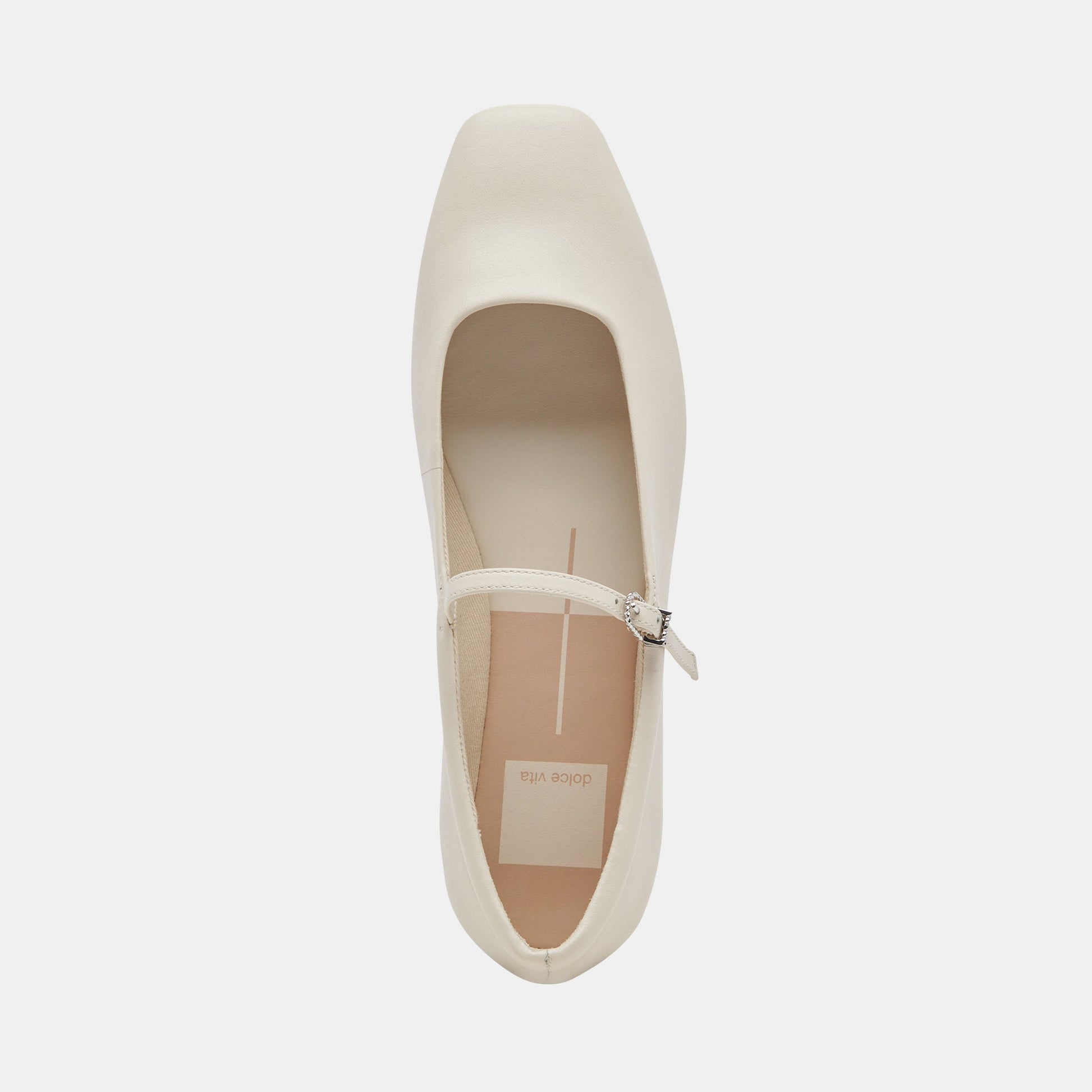 Dolce Vita Reyes Wide Ballet Flats Ivory Leather