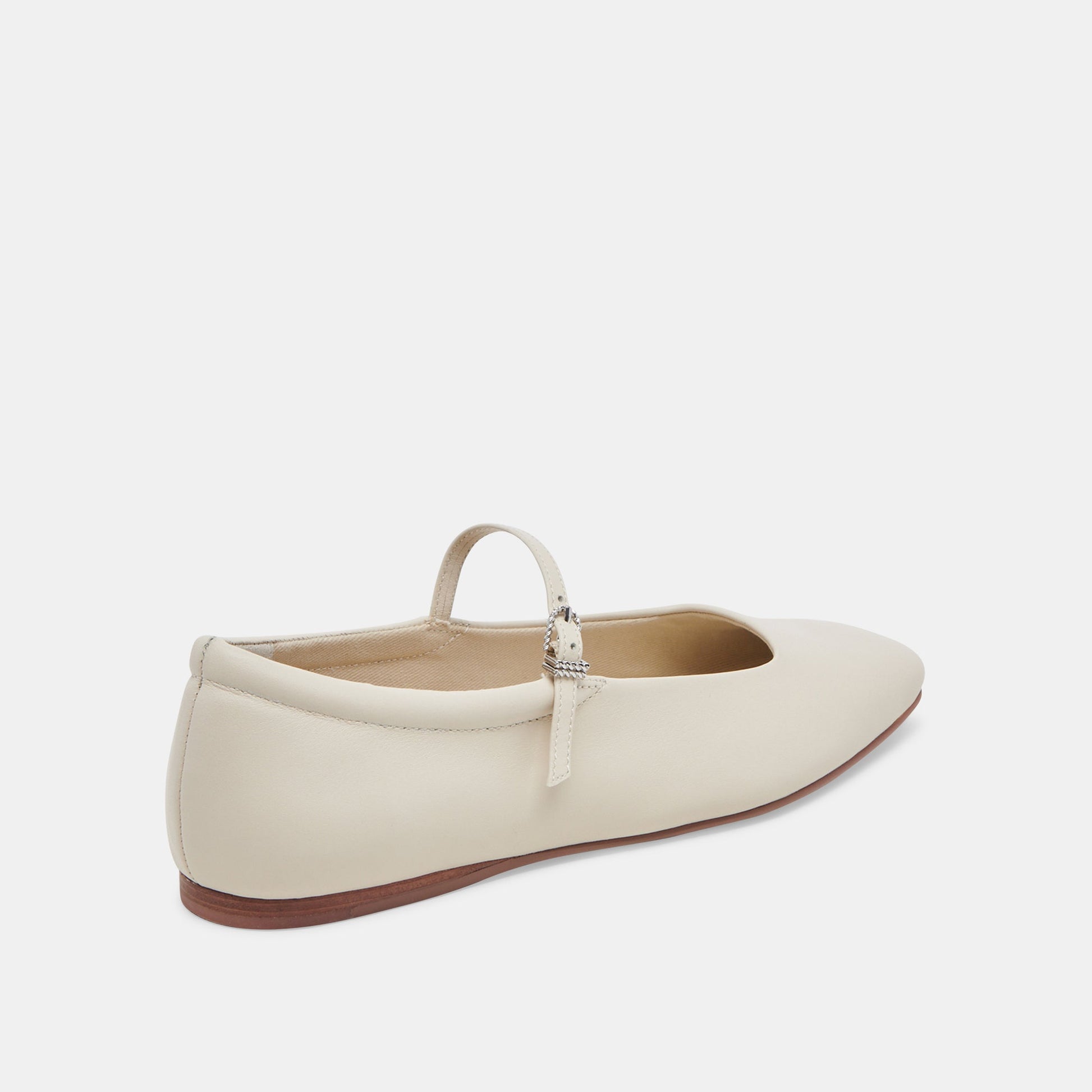 Dolce Vita Reyes Wide Ballet Flats Ivory Leather