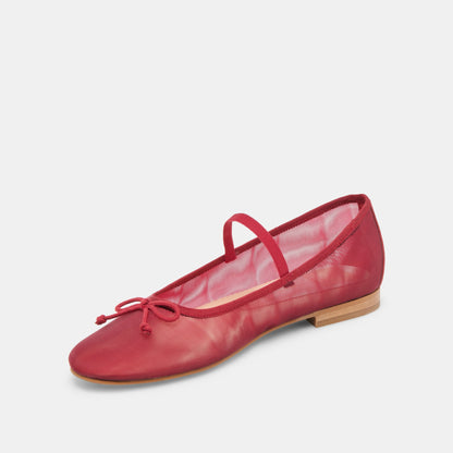 Dolce Vita CADEL BALLET FLATS CRIMSON MESH