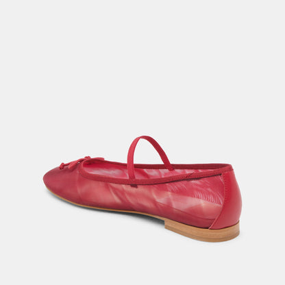 Dolce Vita CADEL BALLET FLATS CRIMSON MESH