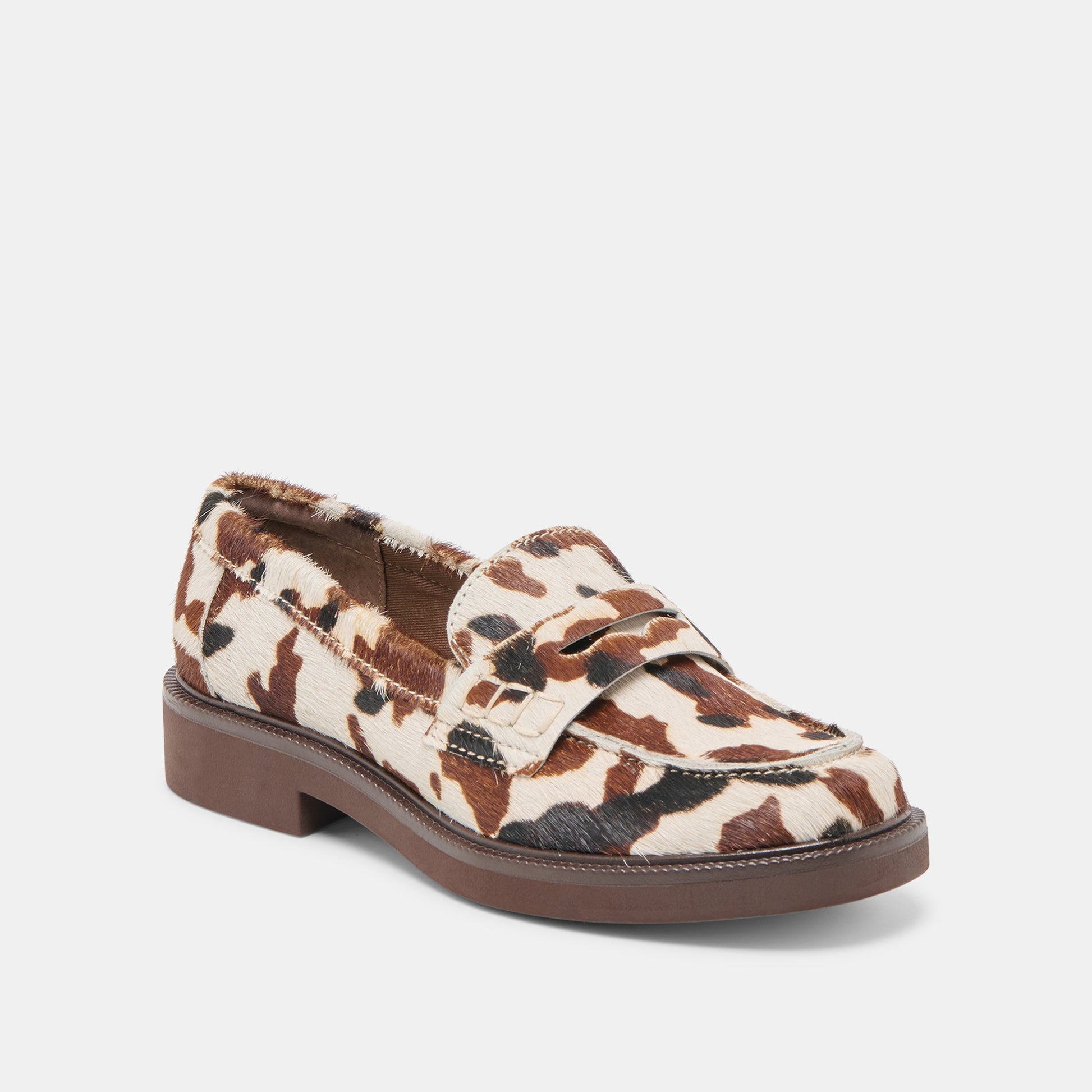 Dolce Vita Tiggy Cocoa Taurus Calf Hair Loafers