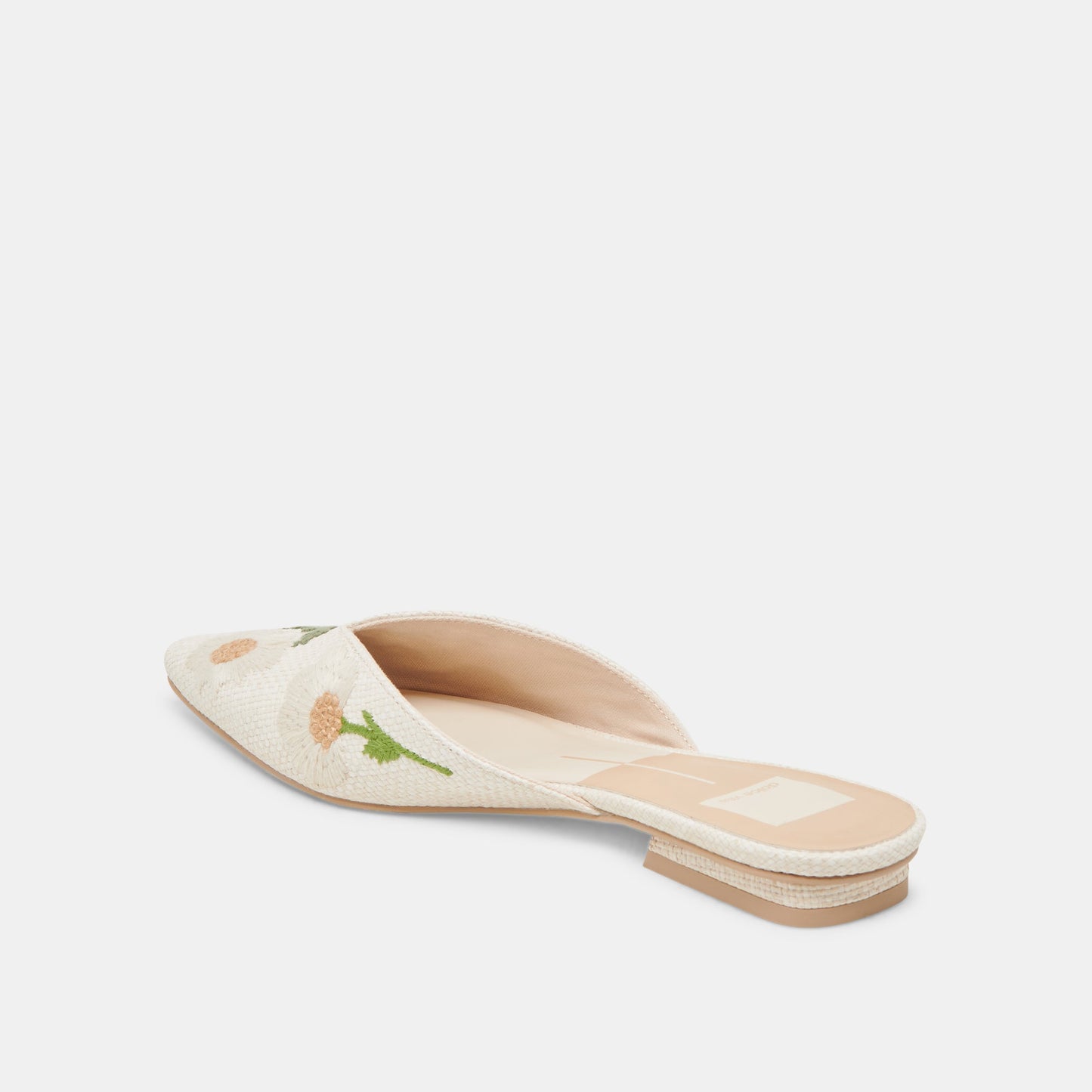 Dolce Vita ELM FLATS WHITE FLORAL RAFFIA