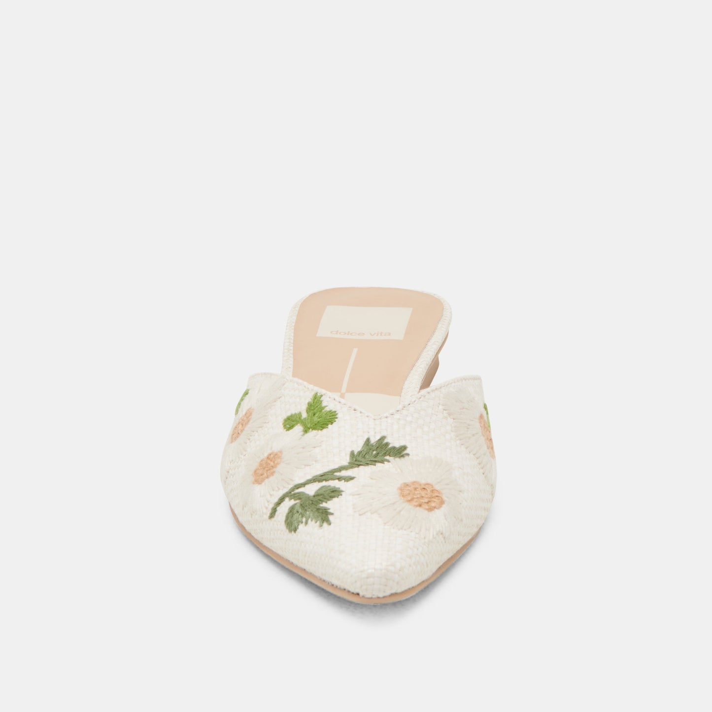 Dolce Vita ELM FLATS WHITE FLORAL RAFFIA