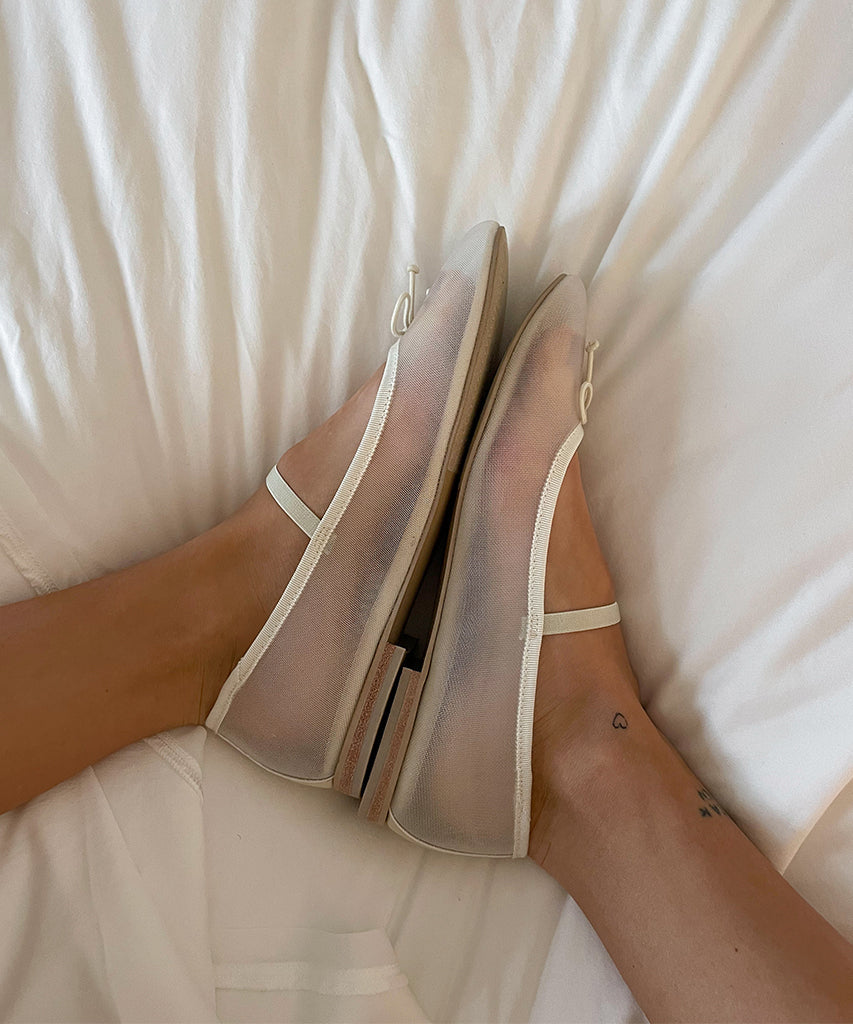 Dolce Vita CADEL BALLET FLATS IVORY MESH