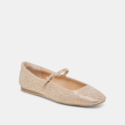 Dolce Vita REYES CRYSTAL BALLET FLATS LIGHT GOLD CRYSTAL