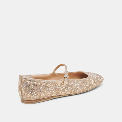 Dolce Vita REYES CRYSTAL BALLET FLATS LIGHT GOLD CRYSTAL
