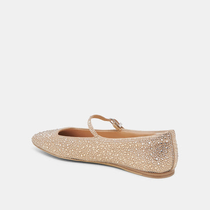 Dolce Vita REYES CRYSTAL BALLET FLATS LIGHT GOLD CRYSTAL