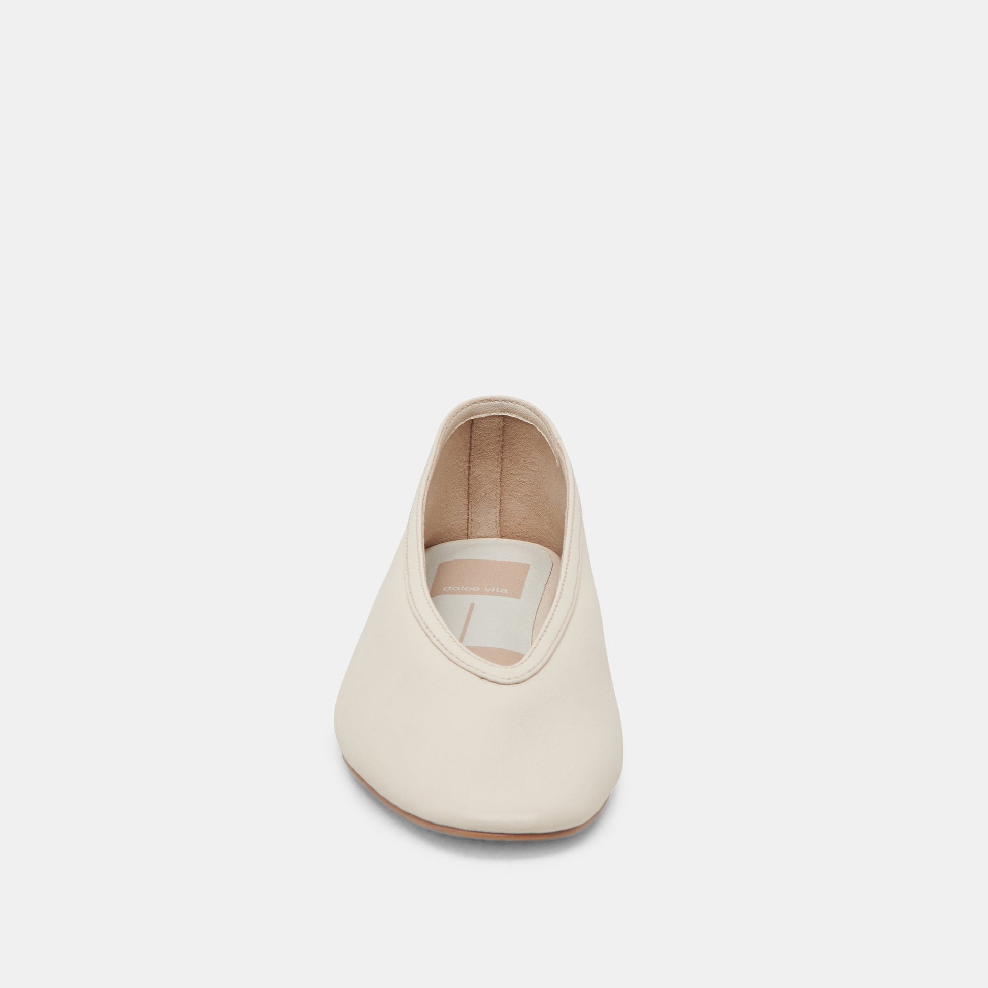 Dolce Vita Braidy Ivory Leather Ballet Flats