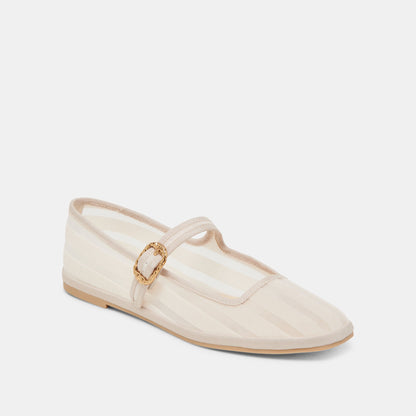 Dolce Vita TAMEKA BALLET FLATS BONE STRIPE MESH