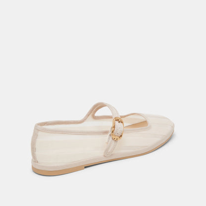 Dolce Vita TAMEKA BALLET FLATS BONE STRIPE MESH
