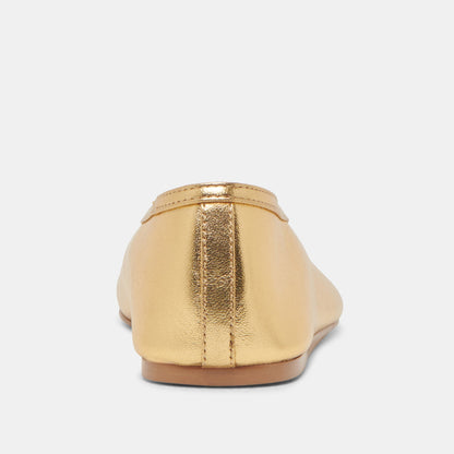 Dolce Vita Braidy Gold Metallic Leather Ballet Flats