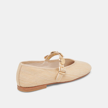 Dolce Vita RELAN BALLET FLATS LT NATURAL RAFFIA