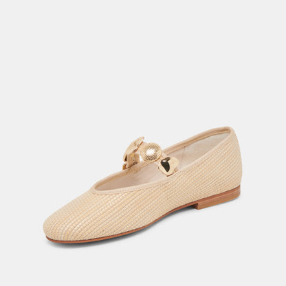 Dolce Vita RELAN BALLET FLATS LT NATURAL RAFFIA