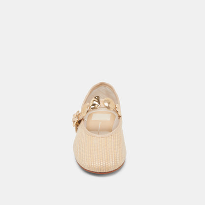 Dolce Vita RELAN BALLET FLATS LT NATURAL RAFFIA