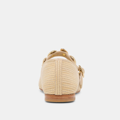 Dolce Vita RELAN BALLET FLATS LT NATURAL RAFFIA