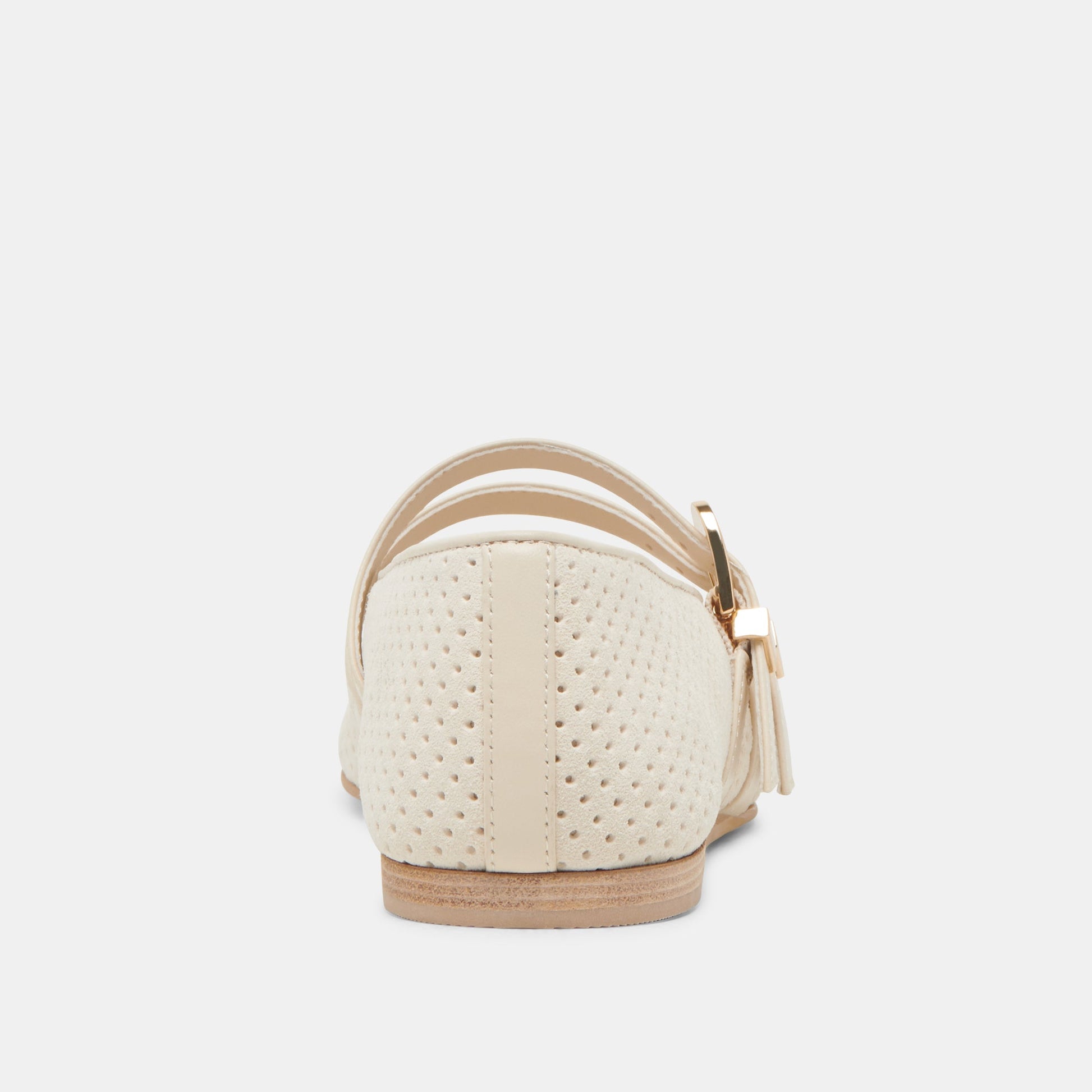 Dolce Vita Baylee Wide Bone Perforated Suede Ballet Flats