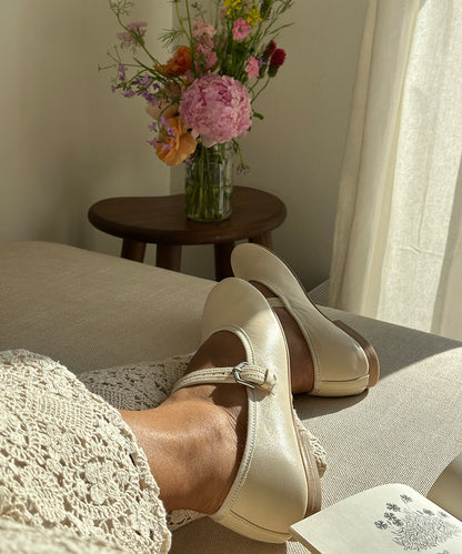 Dolce Vita ROSLYN BALLET FLATS CREME LEATHER