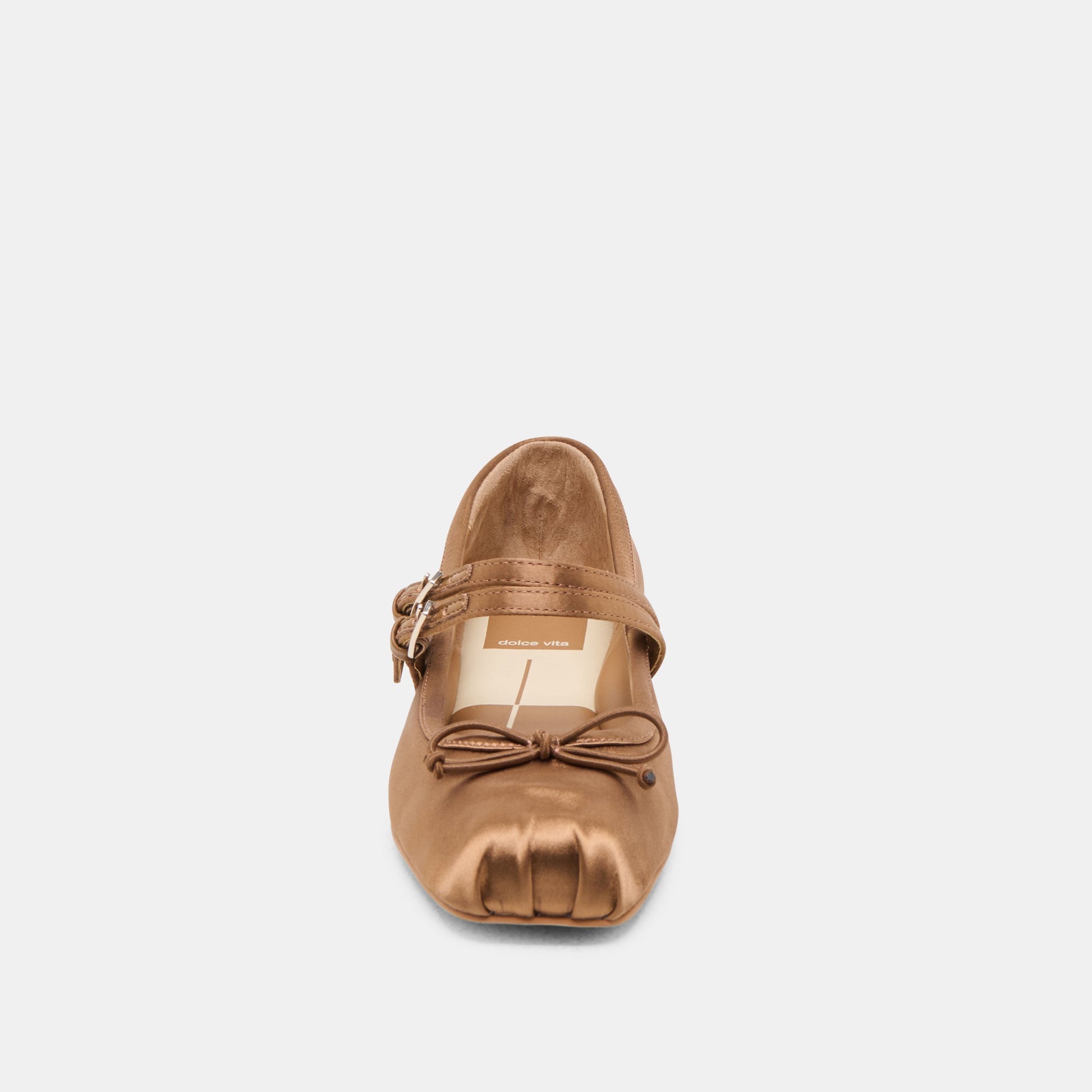 Dolce Vita Gibsen Mid Brown Satin Ballet Flats