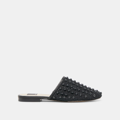 Dolce Vita Rova Bead Onyx Beaded Mesh Flats