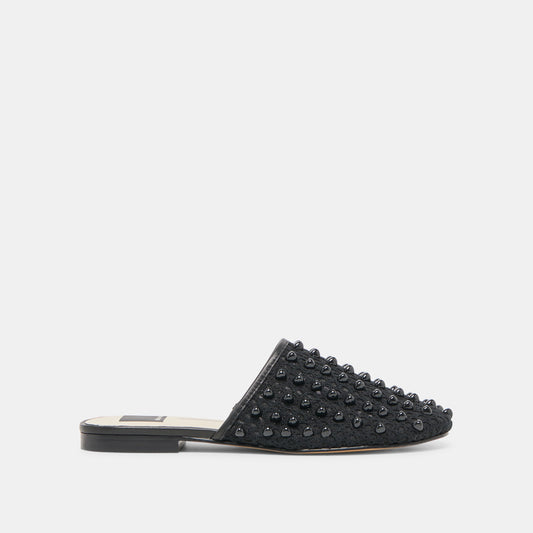 Dolce Vita Rova Bead Onyx Beaded Mesh Flats