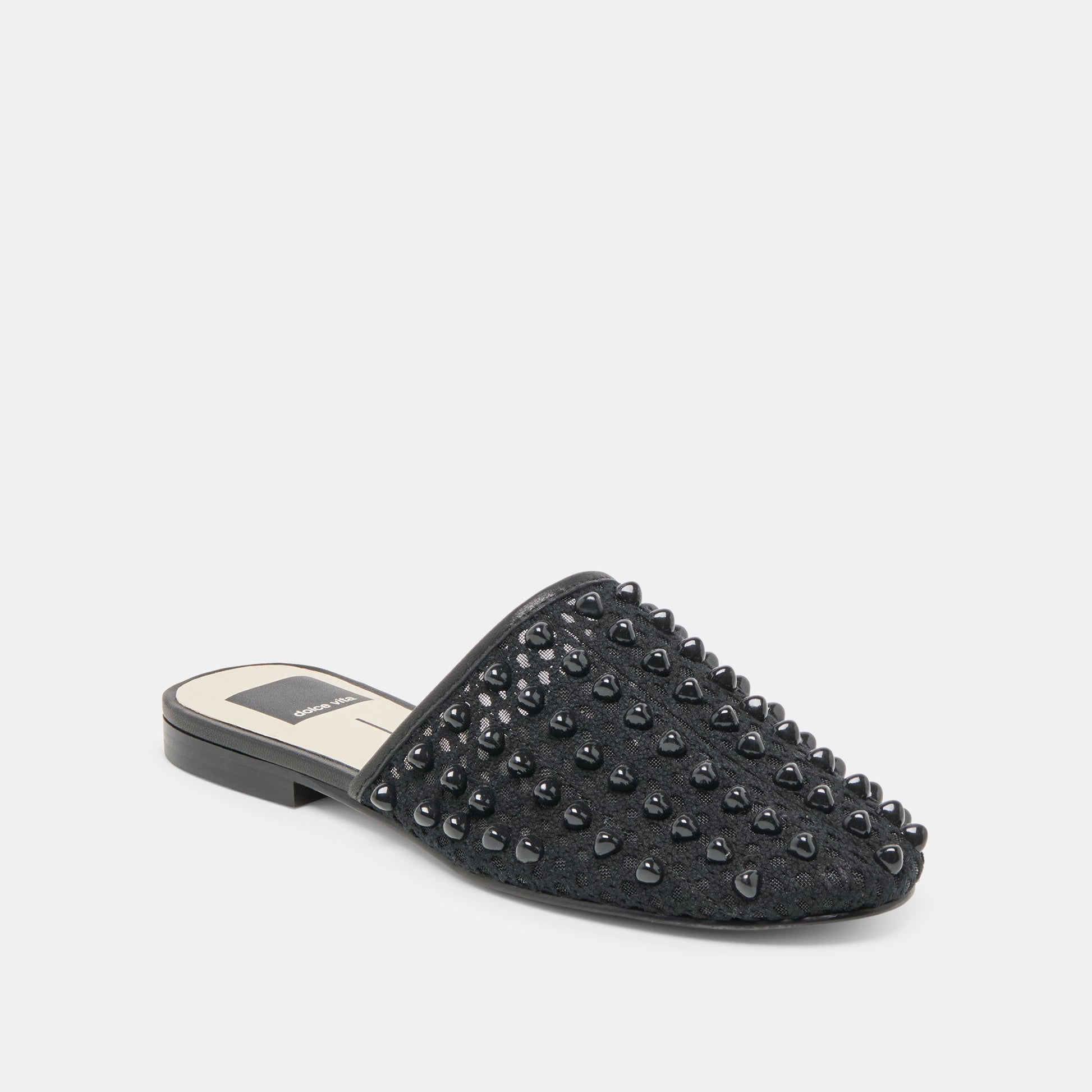 Dolce Vita Rova Bead Onyx Beaded Mesh Flats