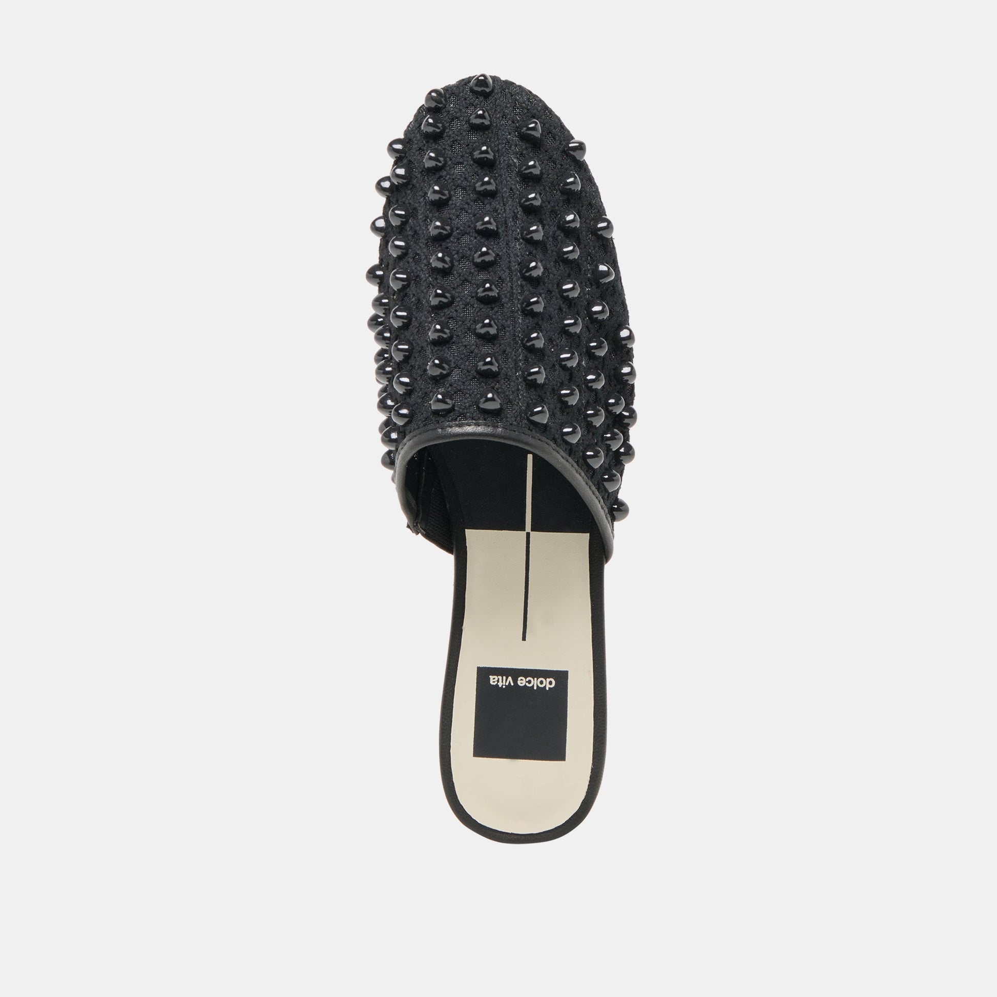 Dolce Vita Rova Bead Onyx Beaded Mesh Flats