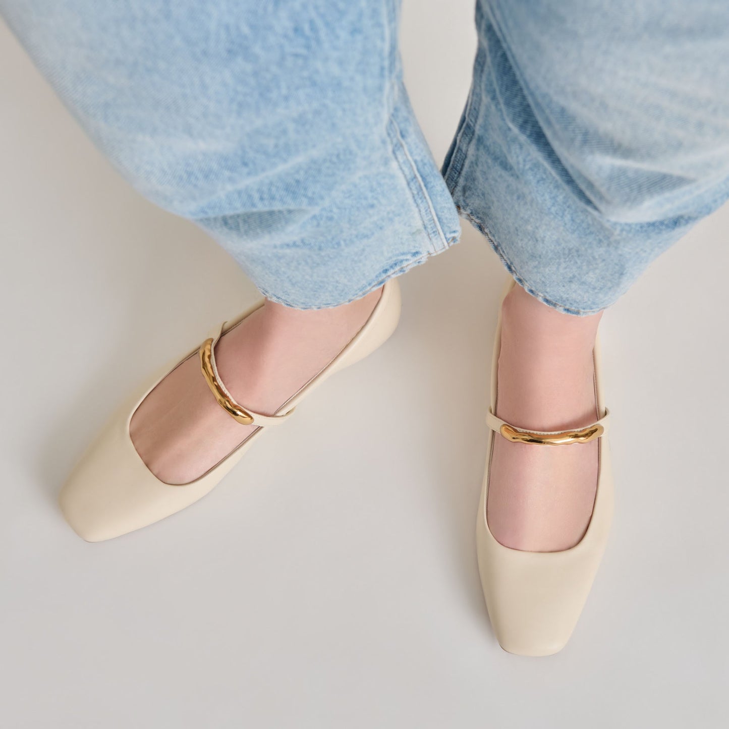 Dolce Vita RADYA BALLET FLATS CREME LEATHER
