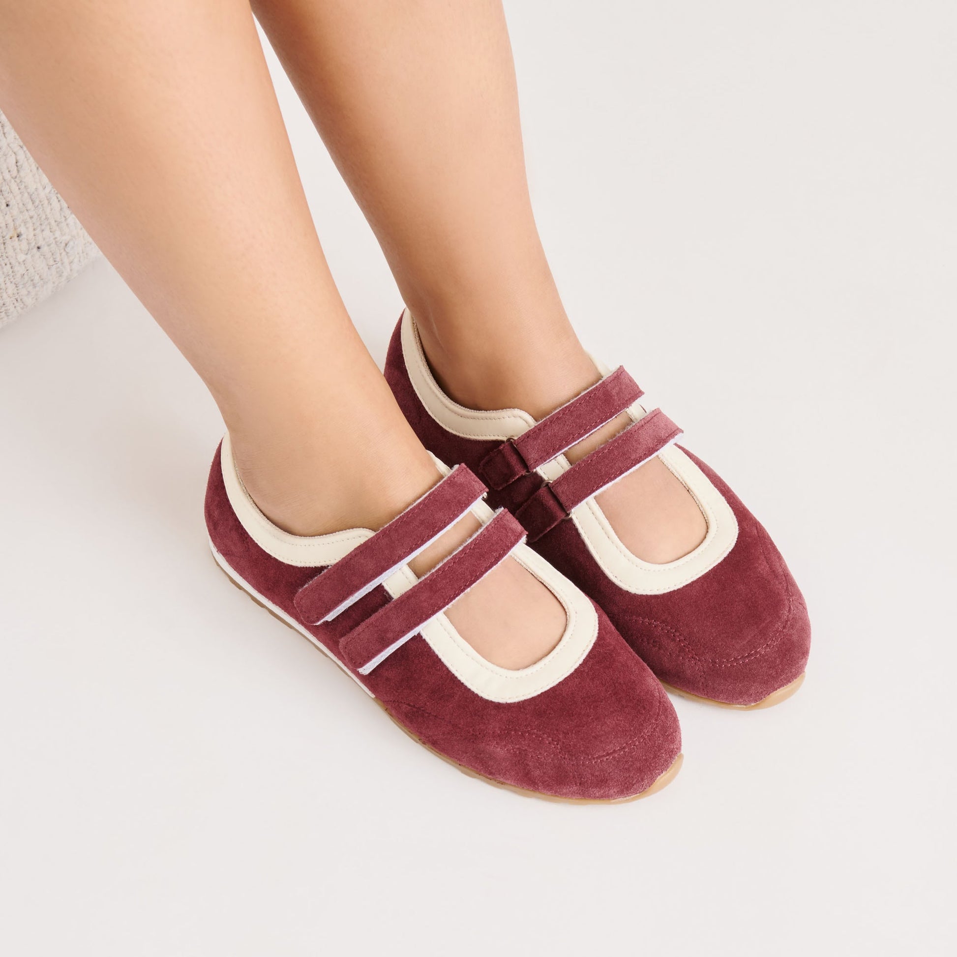 Dolce Vita Swan Burgundy Suede Sneakers
