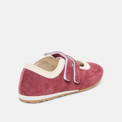 Dolce Vita Swan Burgundy Suede Sneakers