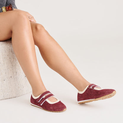 Dolce Vita Swan Burgundy Suede Sneakers