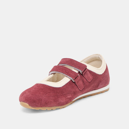 Dolce Vita Swan Burgundy Suede Sneakers