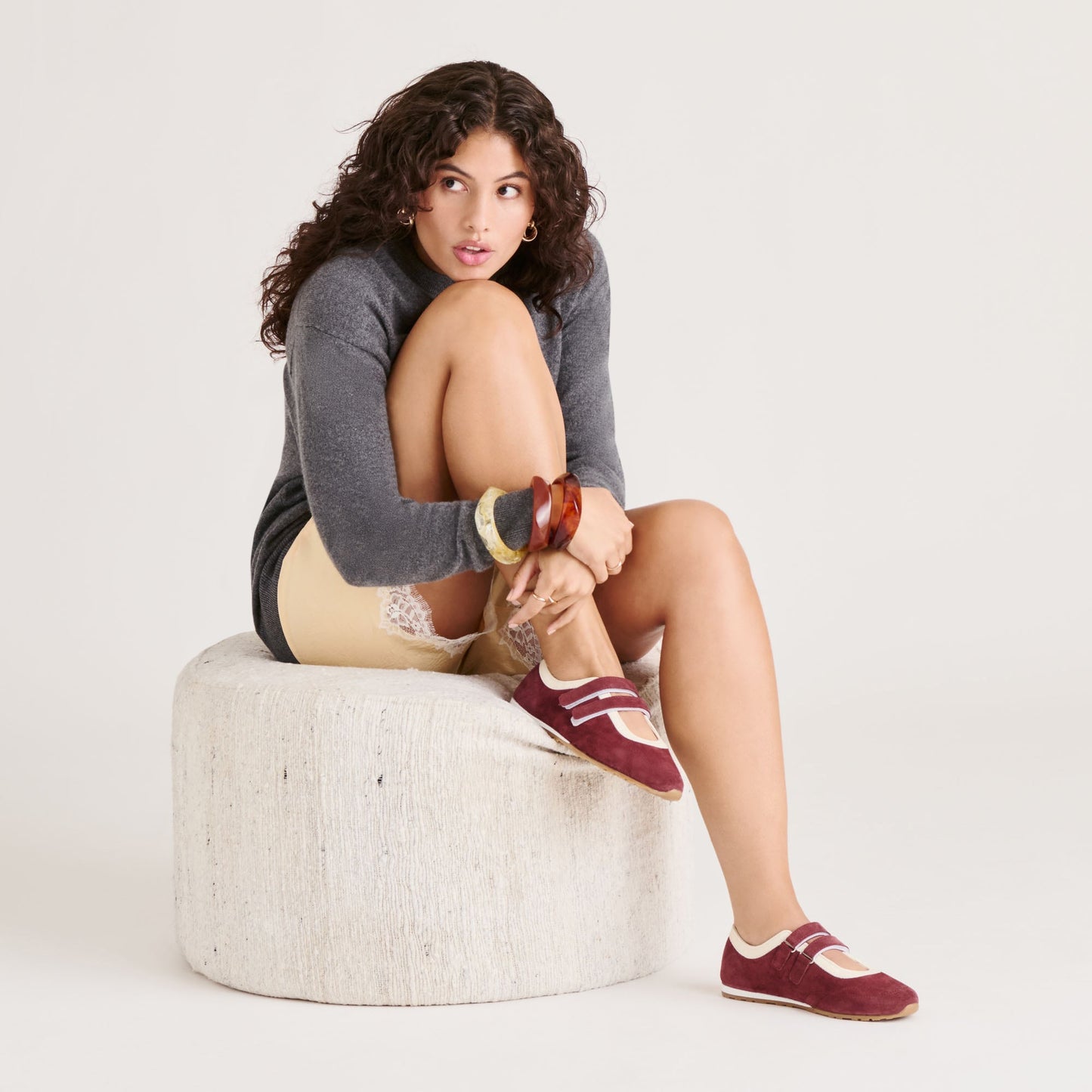 Dolce Vita Swan Burgundy Suede Sneakers