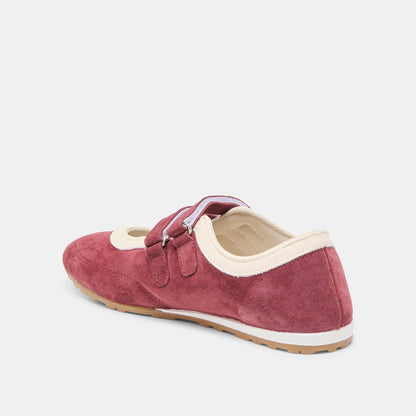 Dolce Vita Swan Burgundy Suede Sneakers
