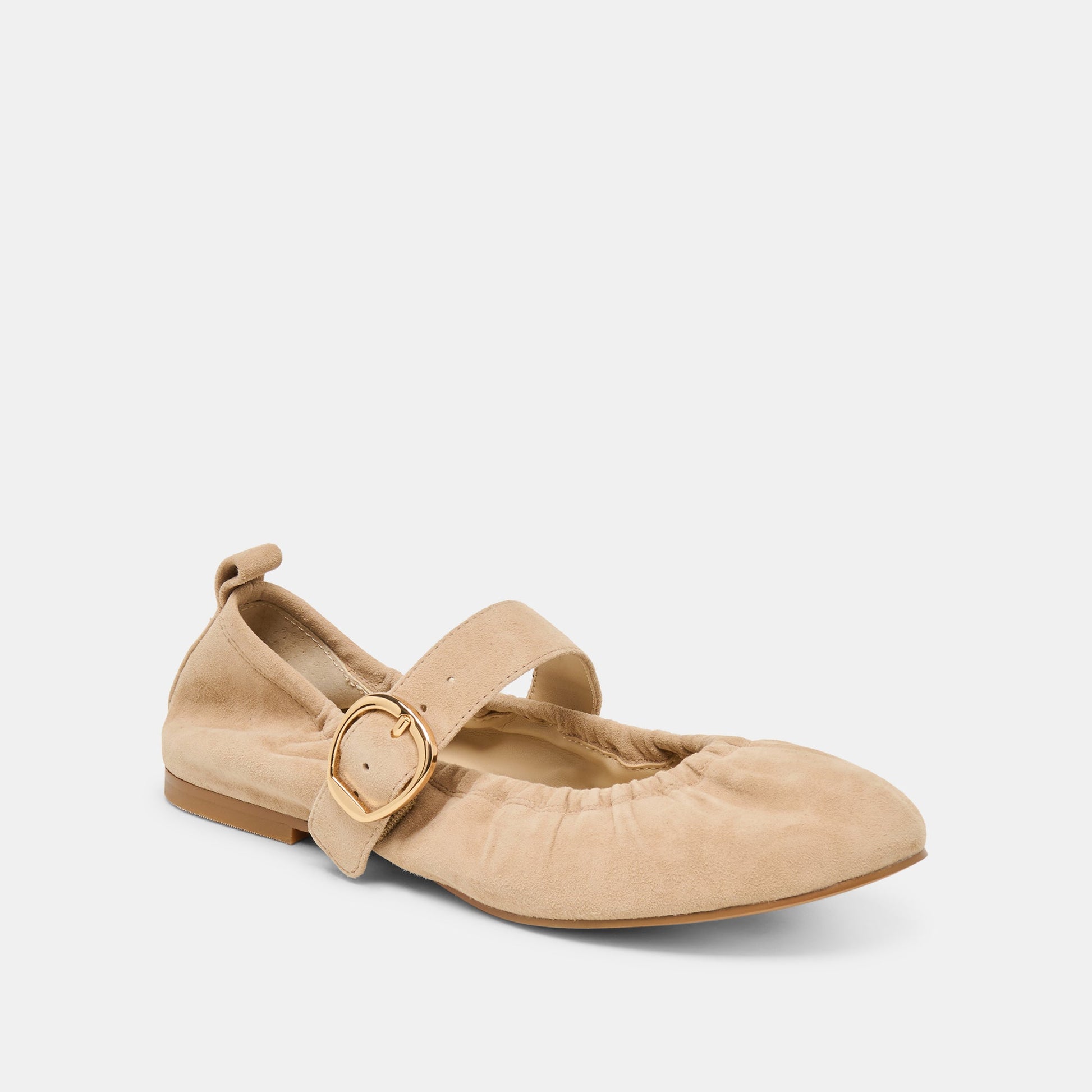 Dolce Vita Caely Camel Suede Ballet Flats