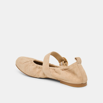 Dolce Vita Caely Camel Suede Ballet Flats