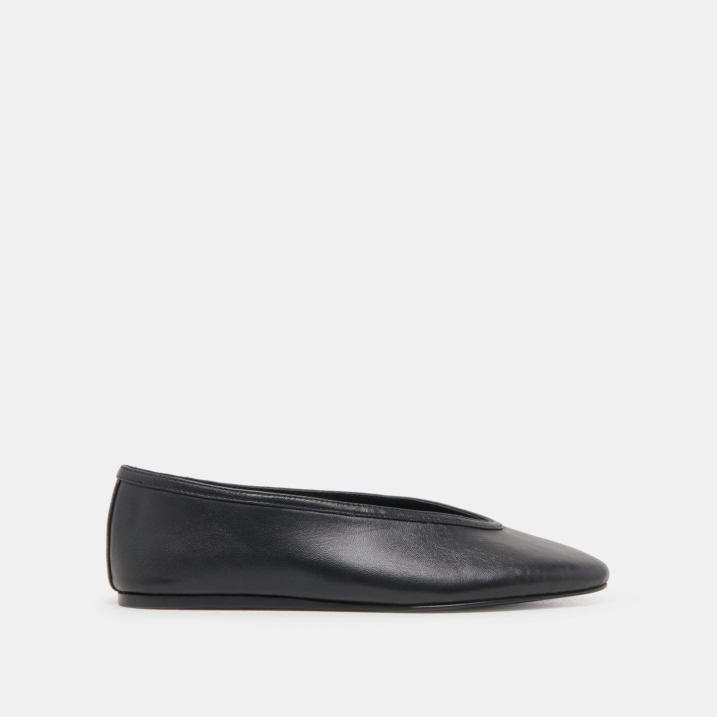 Dolce Vita Braidy Black Leather Ballet Flats
