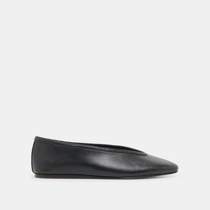Dolce Vita Braidy Black Leather Ballet Flats