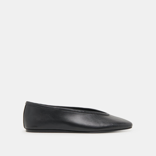 Dolce Vita Braidy Black Leather Ballet Flats